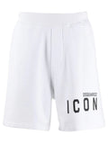 Dsquared2 ICON Logo Print Shorts in White