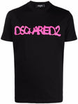Dsquared2 Fluorescent Spray T-shirt in Black