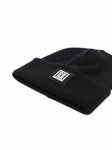 Dsquared2 Logo Patch Knitted Beanie Black