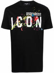 Dsquared2 Icon Paint Splattered T-shirt Black