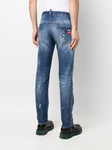 Dsquared2 Bleached Spots Wash Cool Guy Slim Jeans in Blue