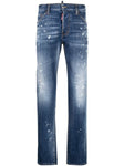 Dsquared2 Bleached Spots Wash Cool Guy Slim Jeans in Blue