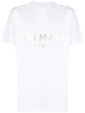 Balmain Silver Print T-Shirt in White