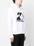 Dsquared2 Cool Fit Maple Leaf Hoodie White
