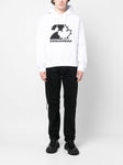 Dsquared2 Cool Fit Maple Leaf Hoodie White