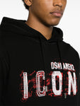 Dsquared2 Icon Scribble Cool Fit Hoodie in Black
