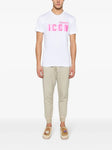 Dsquared2 Icon Blur Cool Pink logo Cotton T-Shirt in White