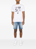 Dsquared2 Suburbans Printed Logo T-Shirt in White