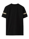 Burberry Striped Equestrian Knight Logo T-Shirt in Black