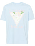 Casablanca Maison De Reve Printed T-Shirt in Pale Blue