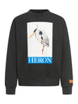Heron Preston Bird Painted Crewneck Sweatshirt in Black