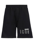 Dsquared2 Icon Outline Printed Shorts in Black