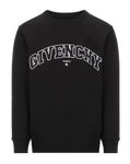 Givenchy Embroidered Logo Crewneck Sweatshirt in Black