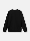 Stone Island Brushed Organic Cotton Black Sweatshirt