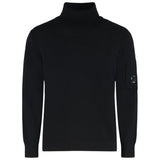 C.P. Company Merino Wool Turtleneck Black Sweatshirt