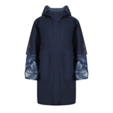 Parajumpers Joy Navy Blue Oversize Long Hooded Down Jacket S