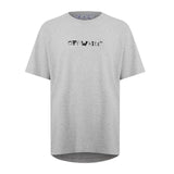 Off-White Faces Over Logo Over Skate Fit Grey T-Shirt S