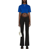 Off-White Stamp Ribbed Cropped T-Shirt XS