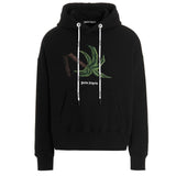 Palm Angels Broken Palm Tree Logo Black Hoodie - Style Centre Wholesale