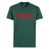 Dsquared2 Cool Fit T-Shirt Green Red Print XS