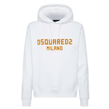 Dsquared2 Cool Fit Hoodie White Ochre Print S