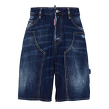Dsquared2 Dark Semplice Carpenter Shorts Navy Blue W30