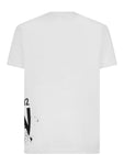 Dsquared2 Icon Splash Logo Printed Cool Fit T-Shirt in White