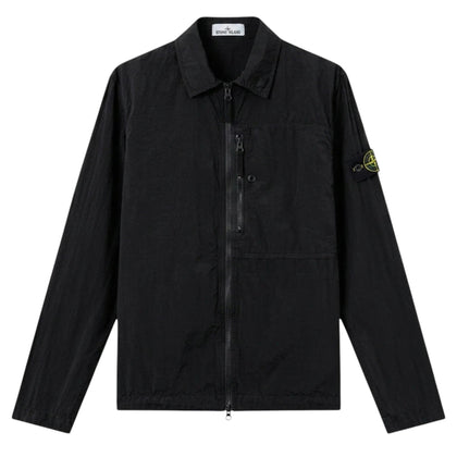 Stone Island Nylon Metal Zip-Up Black OVershirt