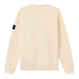 Stone Island Brushed Cotton Ivory White Sweatshirt