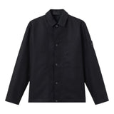 Stone Island Nylon Wool Flannel Ghost Black Overshirt