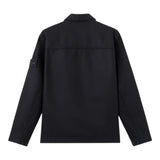 Stone Island Nylon Wool Flannel Ghost Black Overshirt