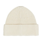 Stone Island Ivory Cream Rib Wool Beanie
