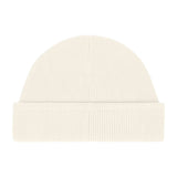 Stone Island Ribbed Organic Cotton Beige Beanie Hat
