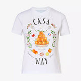 Casablanca Printed Fitted  T-Shirt Casa Way White  T-Shirts Womens