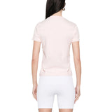 Casablanca Printed Fitted  T-Shirt Diamond Column Pink  T-Shirts Womens