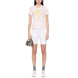 Casablanca Printed Fitted  T-Shirt Diamond Column Pink  T-Shirts Womens