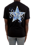 Amiri Paisley Star Printed T-Shirt in Black
