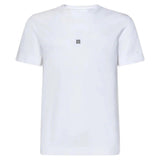 GIVENCHY, 4G Logo-Embroidered White Cotton T-Shirt