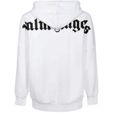 Palm Angels Classic Logo White Oversized Hoodie - Style Centre Wholesale