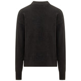 Palm Angels Classic Logo Black Knitted Jumper - Style Centre Wholesale