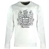 Aquascutum Crest Crew Neck White Sweatshirt