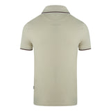 Aquascutum Brand Logo Beige Polohirt