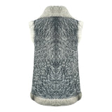 Parajumpers Sax Shearling Nine Iron Grey Leather Gilet