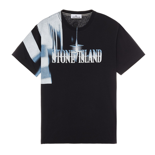 STONE ISLAND 'MOTION SATURATION TWO' T-SHIRT IN BLACK - The Designer Lounge 