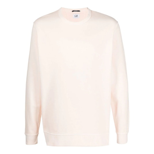 CP COMPANY COTTON RESIST DYED SWEATER IN BLEACHED APRICOT - The Designer Lounge 