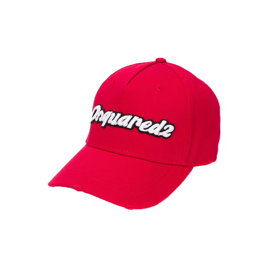 DSQUARED2 LOGO EMBROIDERED HAT IN RED - The Designer Lounge 